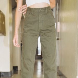 brandy melville green arianna painter pants💚